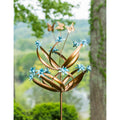 84" H Wind Spinner, Butterfly Swirls and Flower Motions