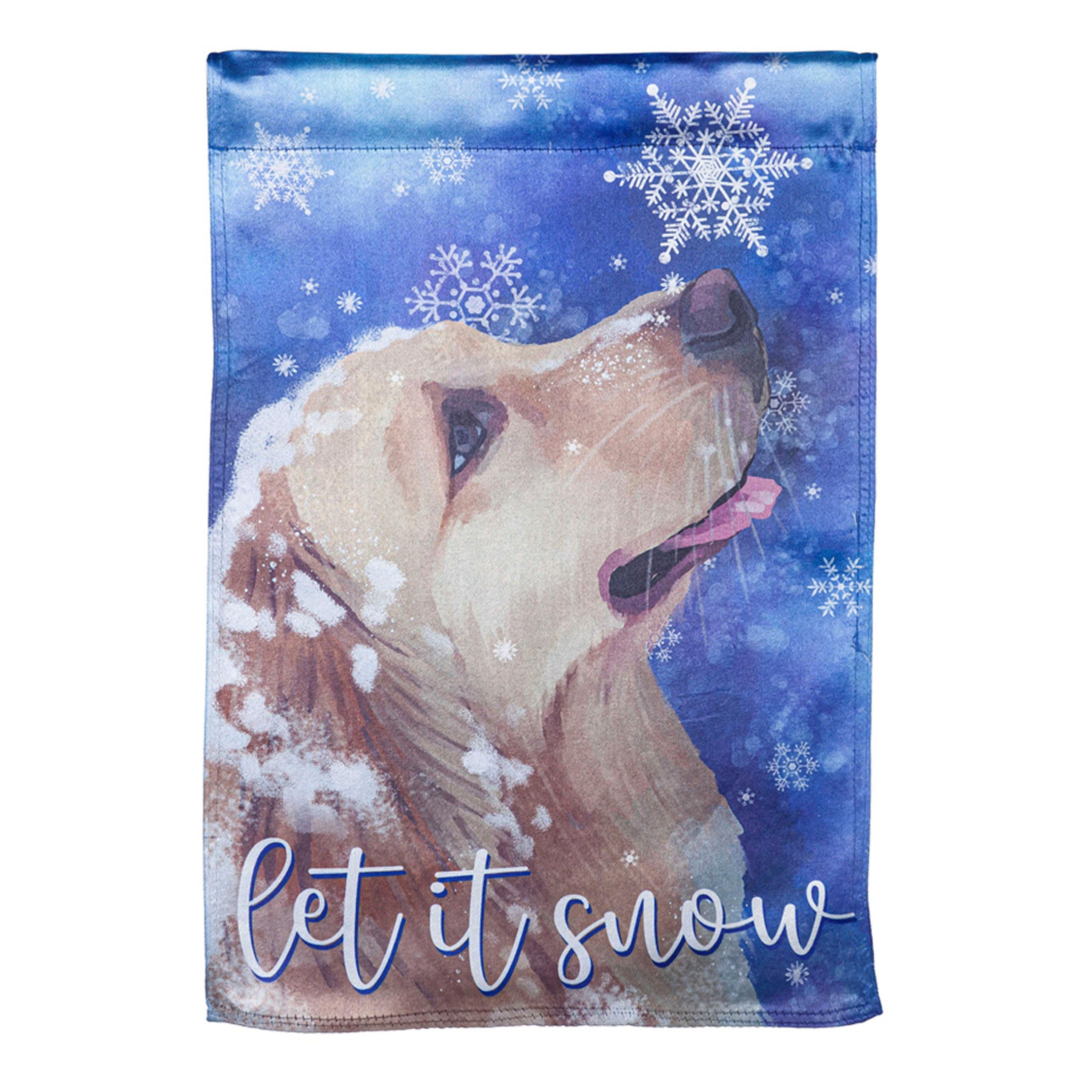 Let it Snow Lustre House Flag