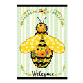 Ric Rac Bee Applique House Flag