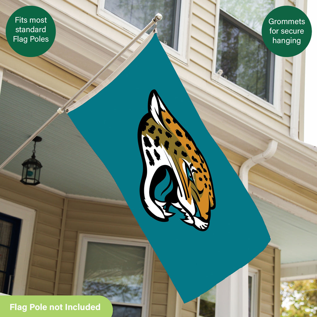Jacksonville Jaguars Single Sided Flag w/ 2 Grommets, 3'x5'