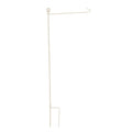 Metal Twist Garden Flag Stand, Brushed Ivory Finish