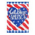 God Bless America Heart Garden Suede Flag