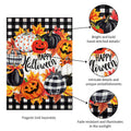 Halloween Pumpkin Wreath Garden Suede Flag