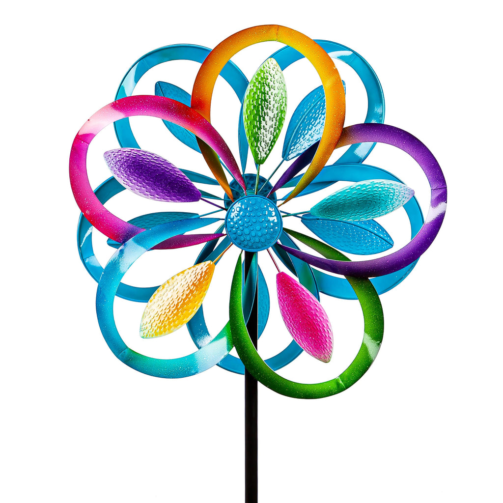75"H Wind Spinner, Multi-Color Rings