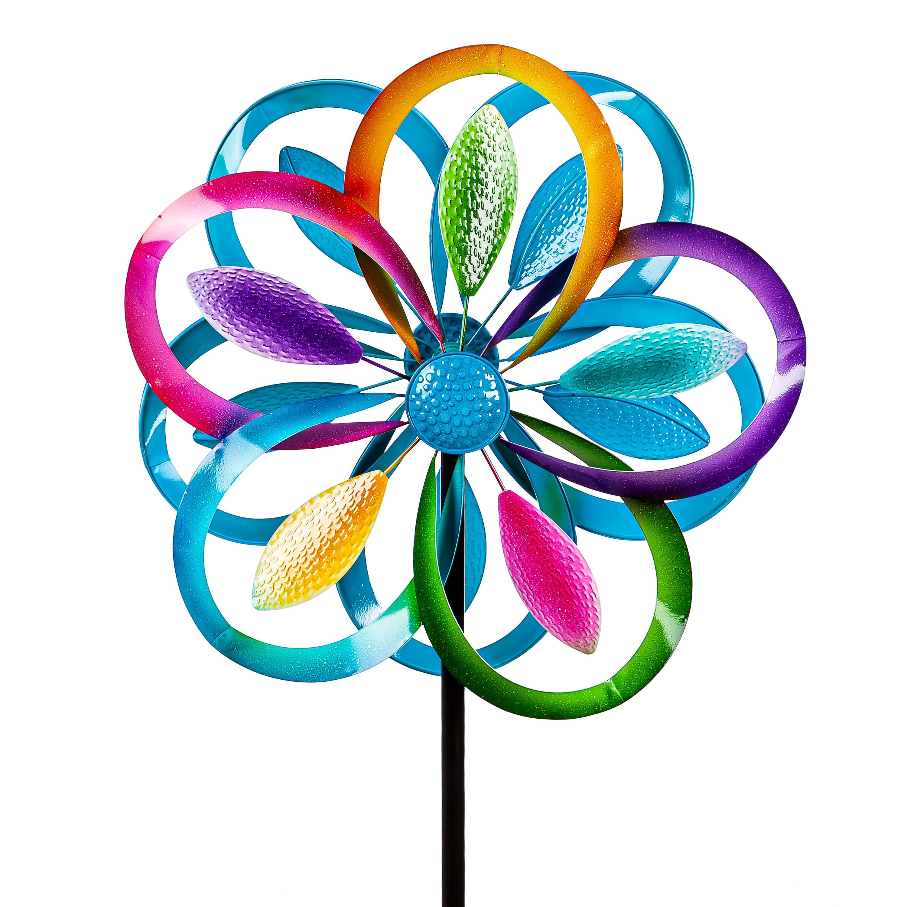 75"H Wind Spinner, Multi-Color Rings