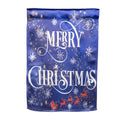 Merry Christmas Snowflake Lustre Garden Flag