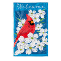 Spring Dogwood Cardinal Applique House Flag