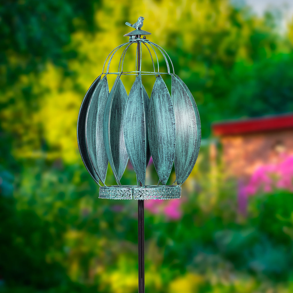 Bird Cage Wind Spinner 68"H