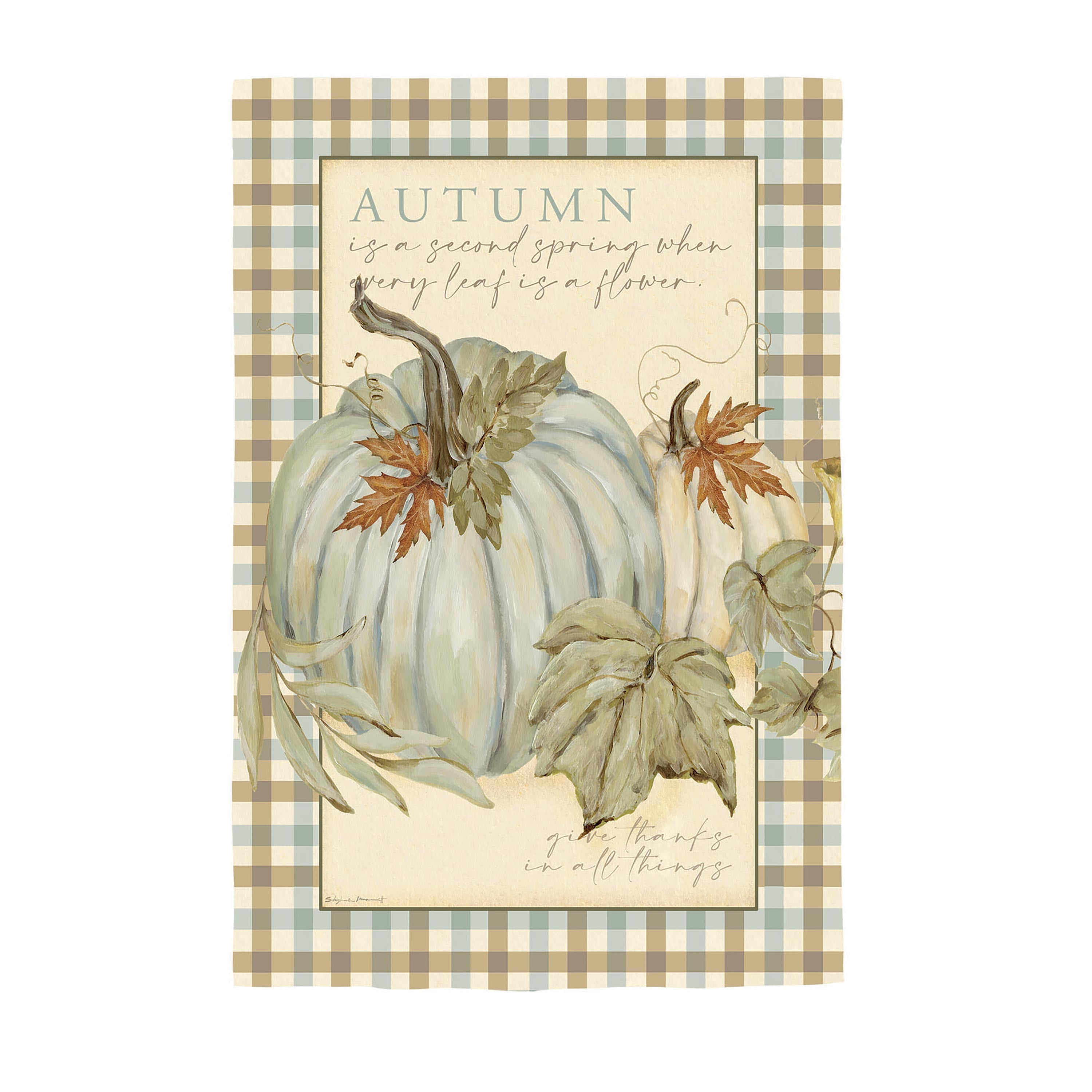 Autumn Harvest Moire House Flags