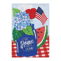 My Home Sweet Home House Burlap Flag