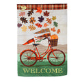 Fall Bicycle House Suede Flag