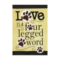 Love is a Four Legged Word Suede House Flag