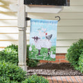 Hillside Pasture Welcome Farm Friends Suede Garden Flag