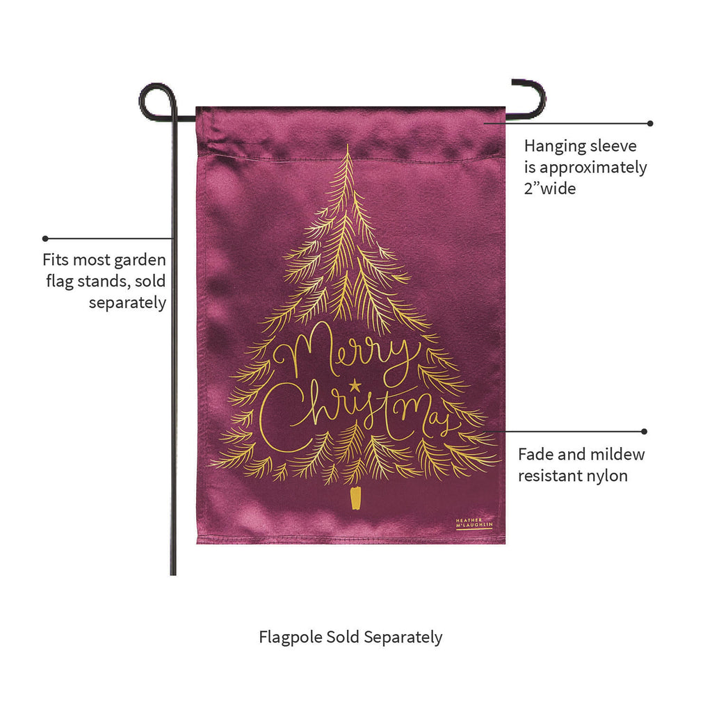 Trees Reversible Lustre Garden Flag