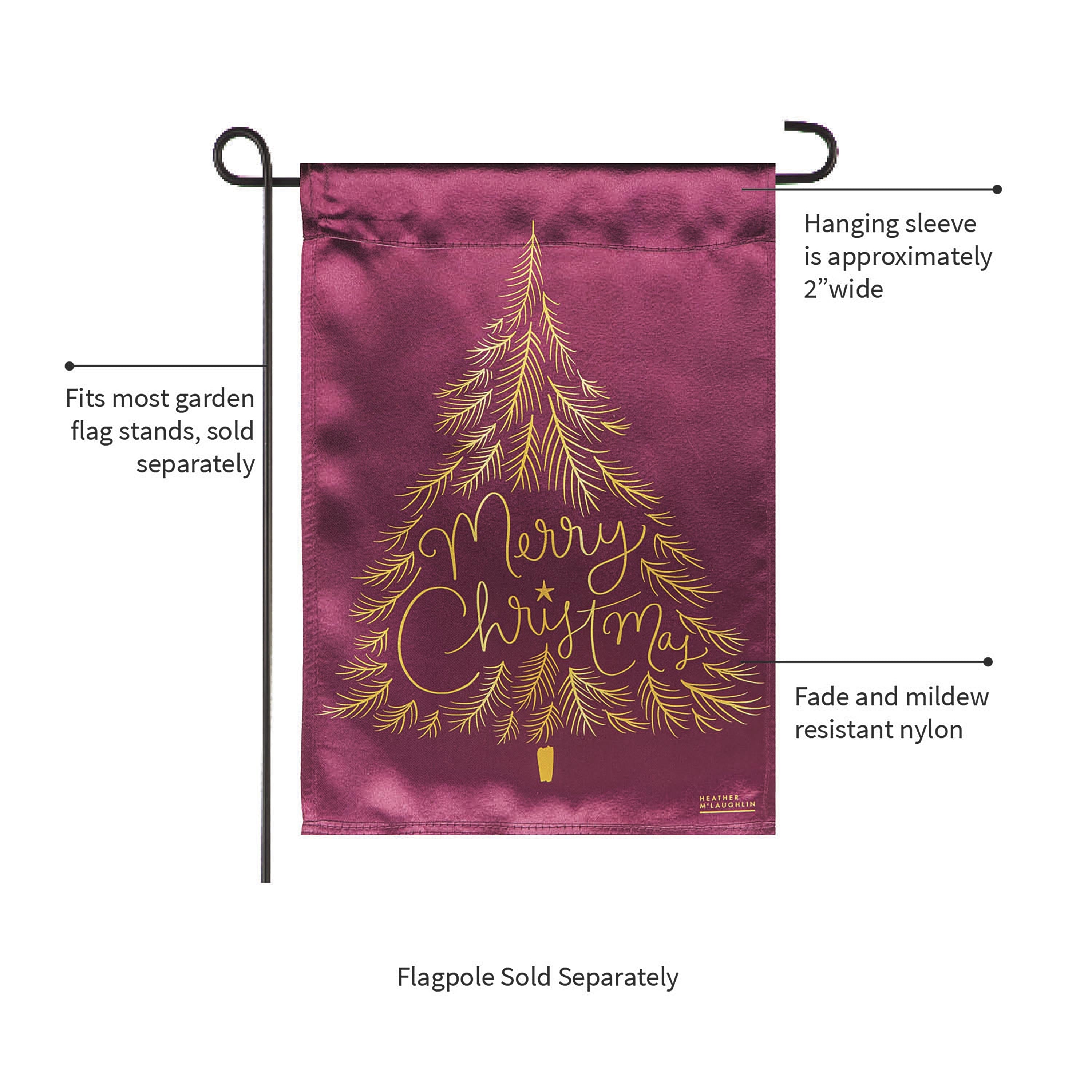 Trees Reversible Lustre Garden Flag