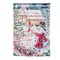 Cottage in the Snow Lustre House Flag