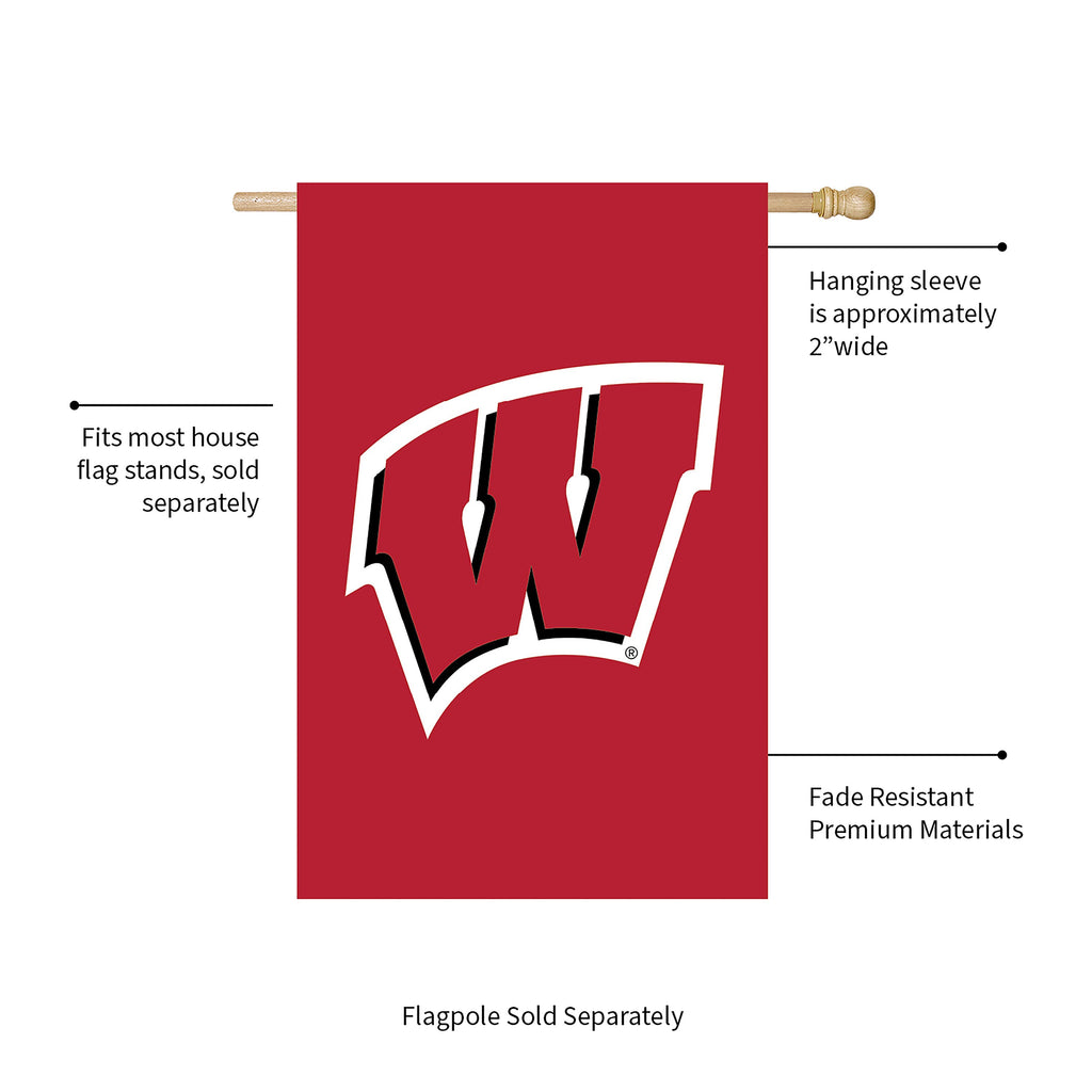 University of Wisconsin-Madison Applique House Flag