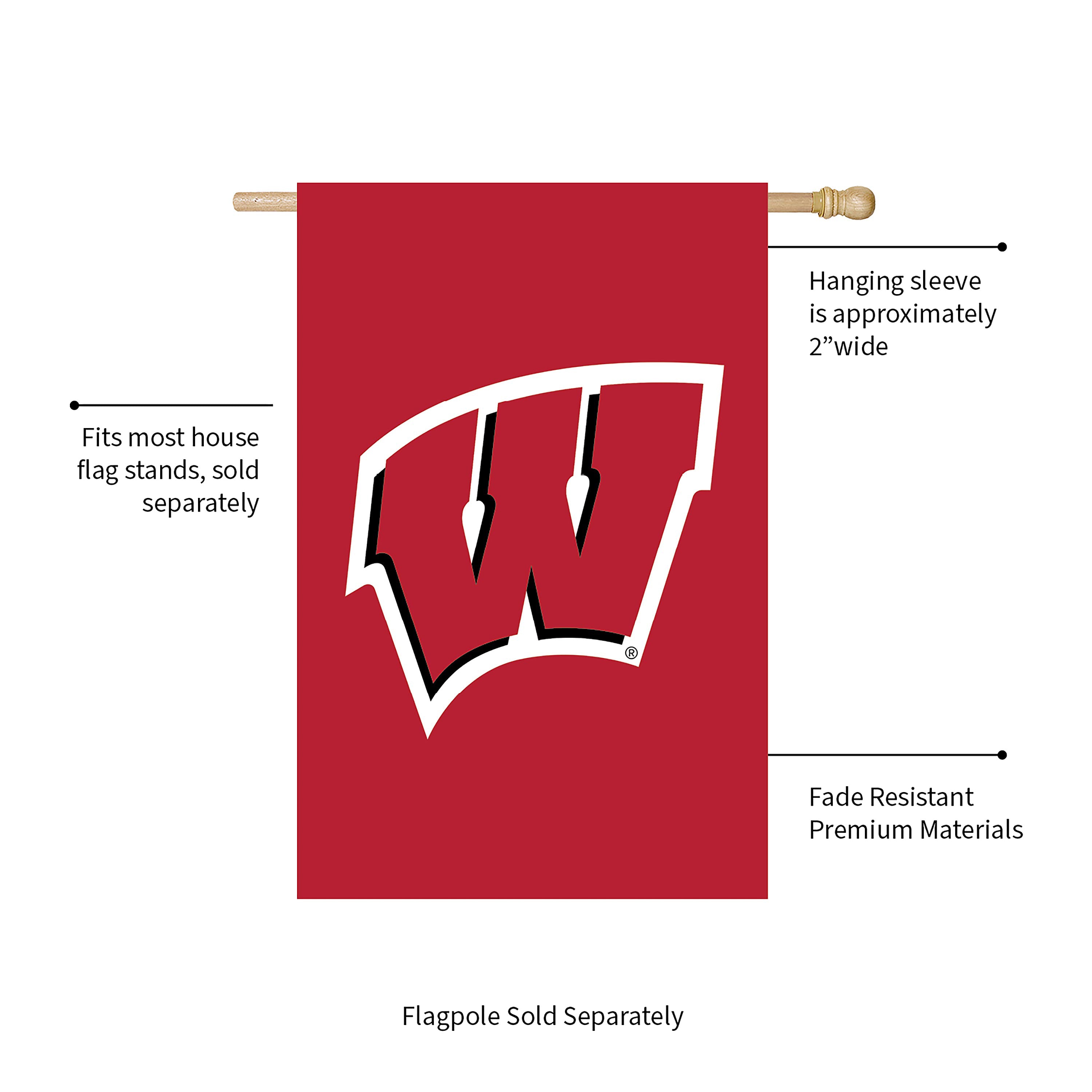 University of Wisconsin-Madison Applique House Flag