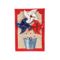 Patriotic Pinwheels Garden Burlap Flag