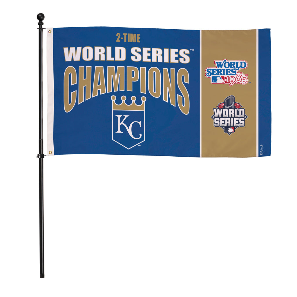 Kansas City Royals Single Sided Flag w/ 2 Grommets, 3'x5' Multi Win Flag