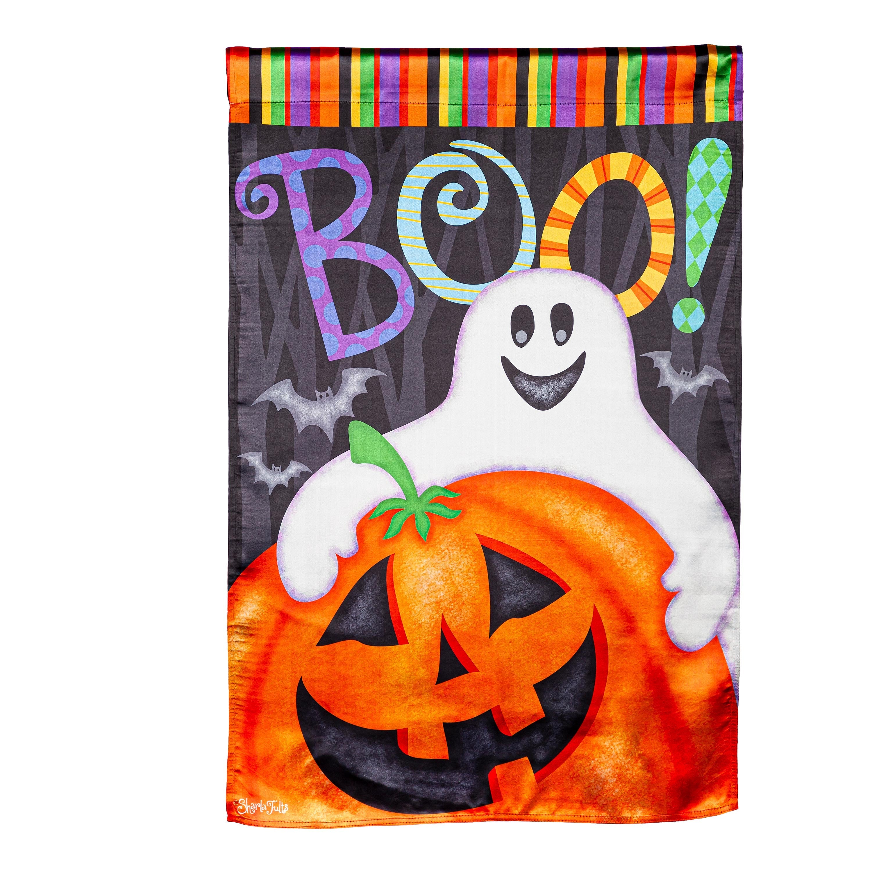 Halloween Friends House Lustre Flag