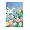 Happy Easter Multi Eggs Suede Garden Flag