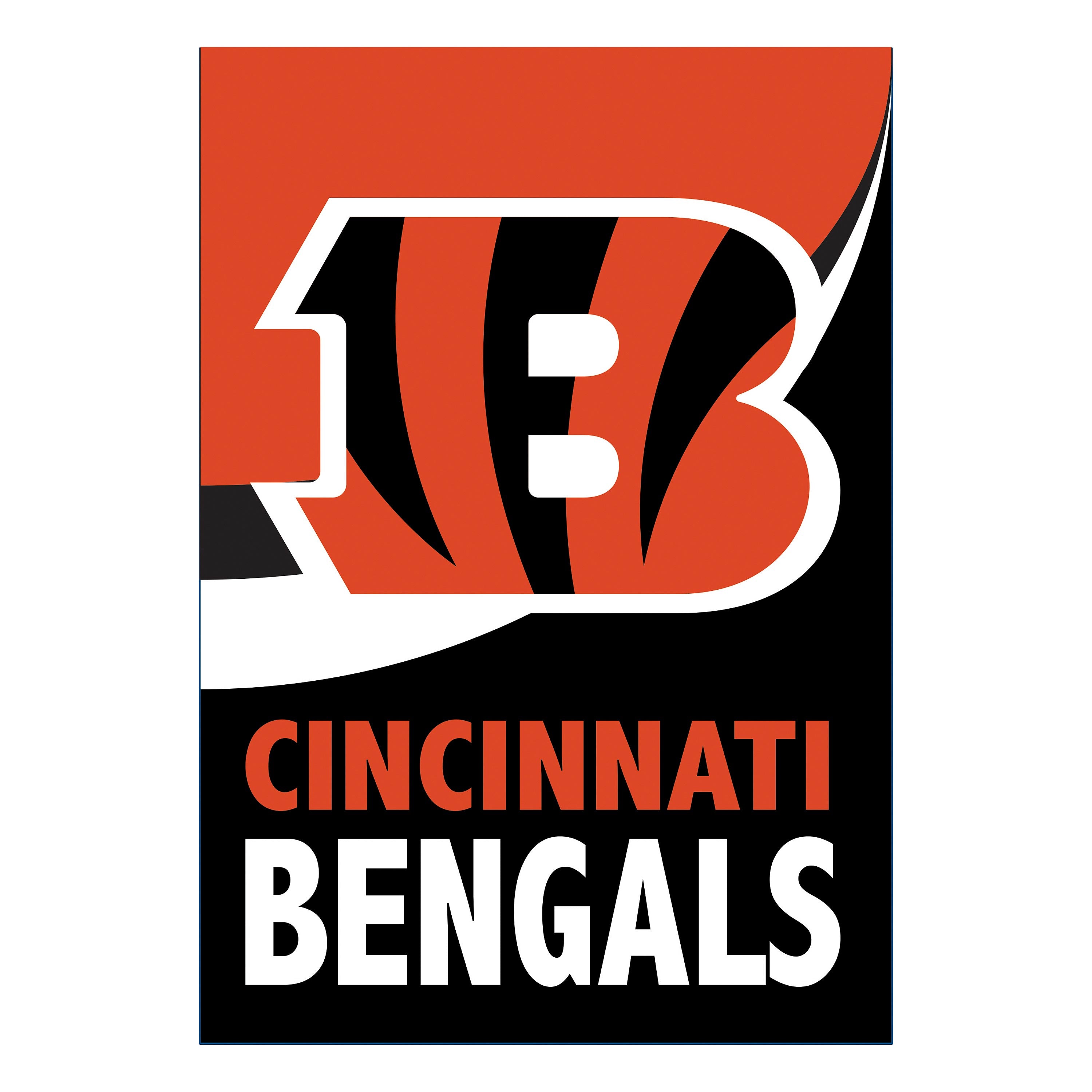 Cincinnati Bengals Burlap Flag House Size
