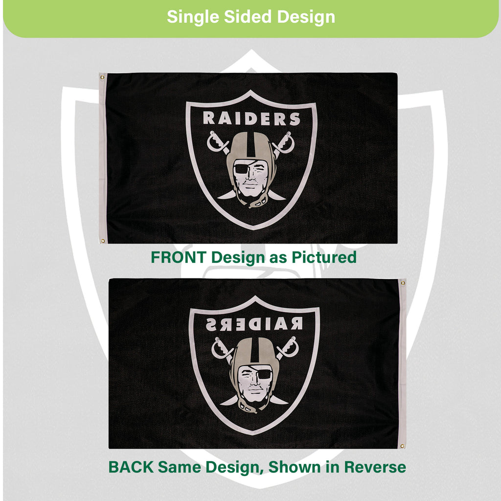 Las Vegas Raiders Single Sided Estate Flag with 2 Grommets, 3'x5'