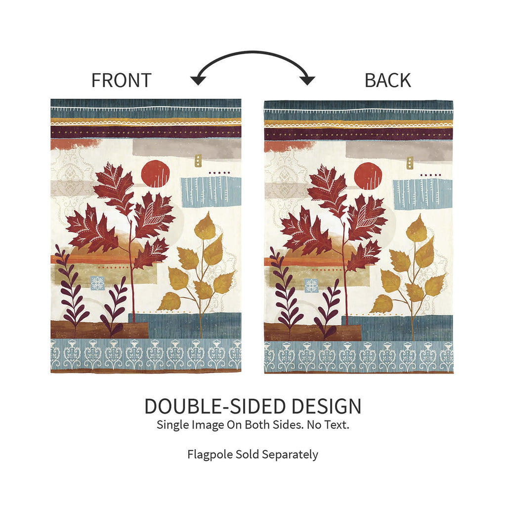 Fall Leaves Suede Garden Flag