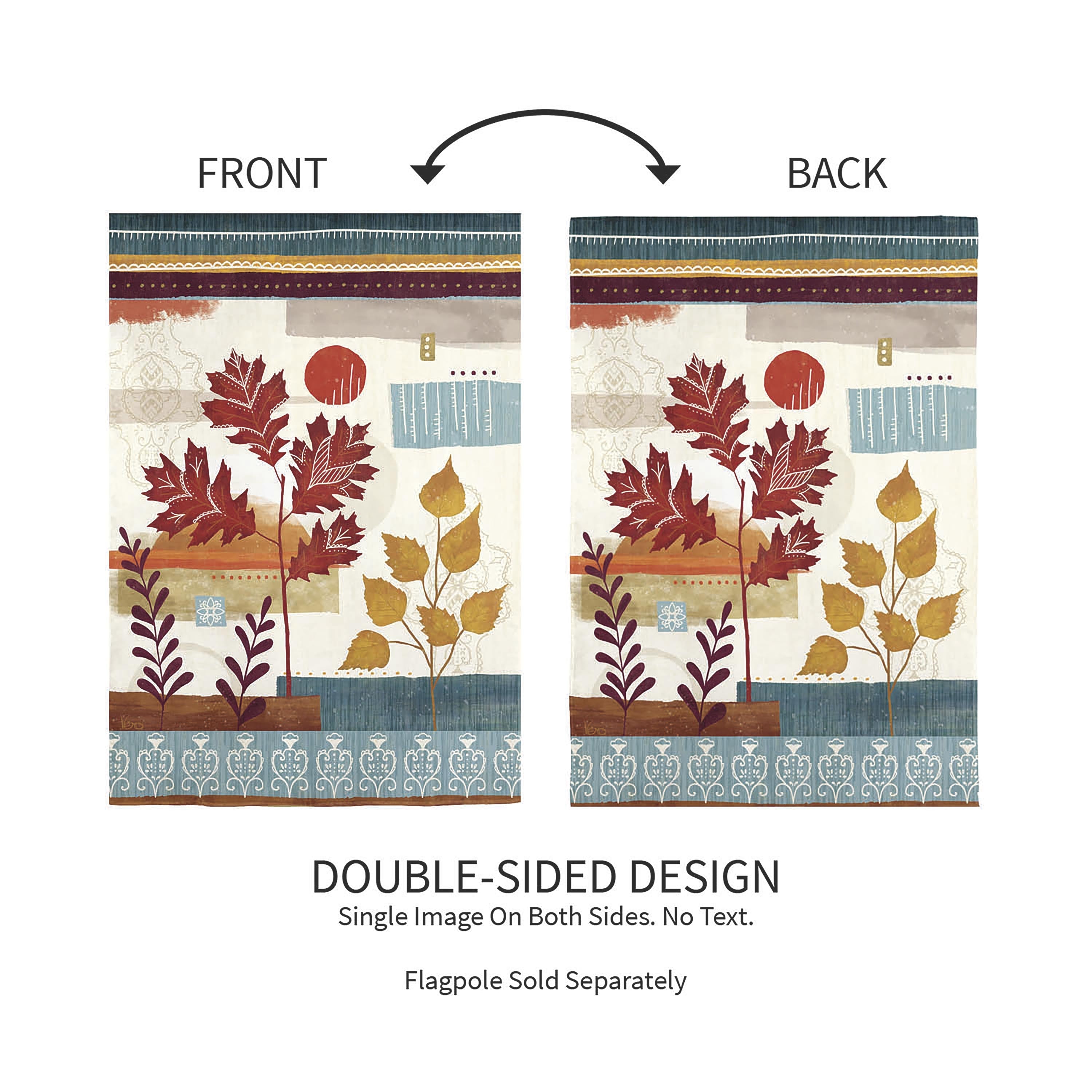 Fall Leaves Suede Garden Flag