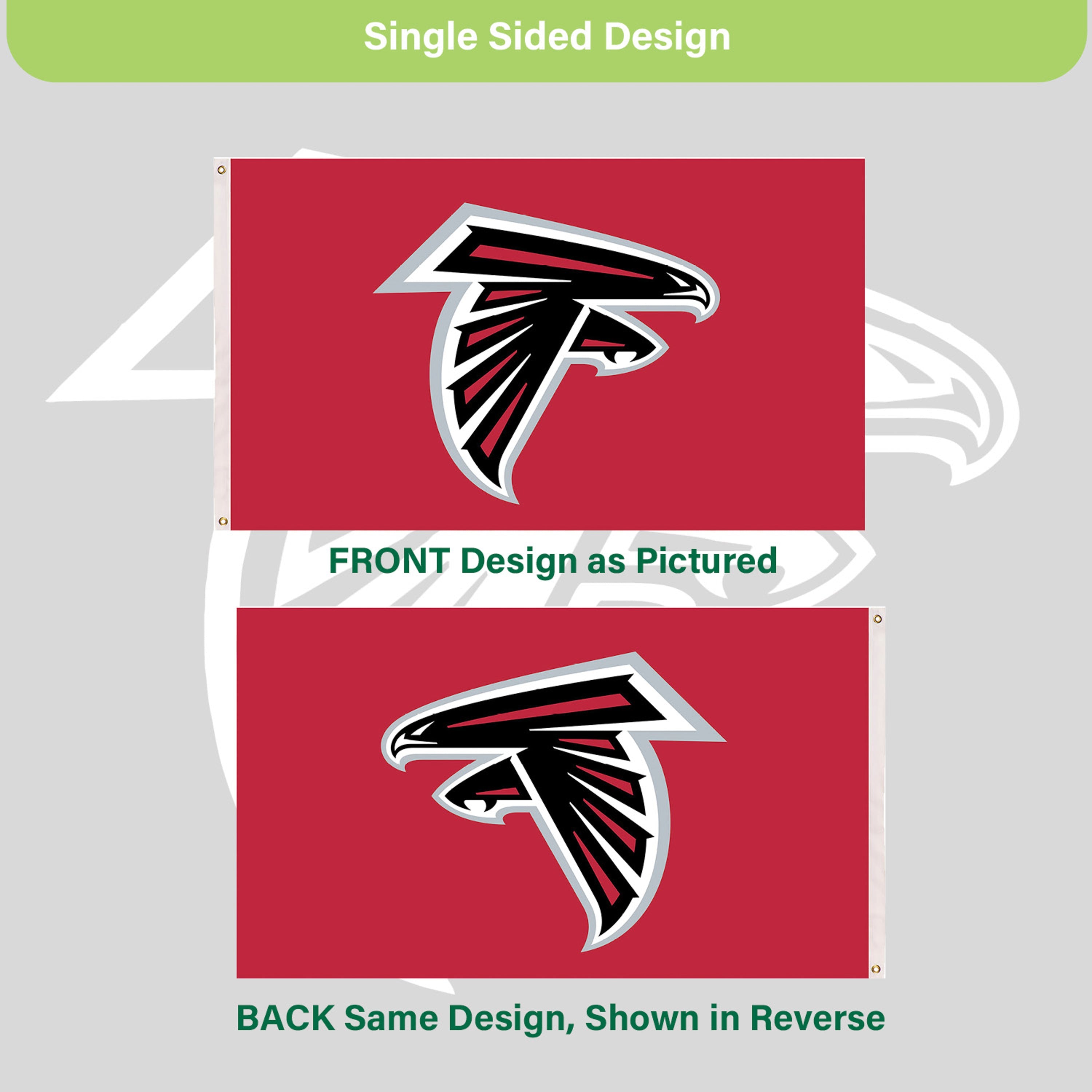 Atlanta Falcons Single Sided Flag w/ 2 Grommets, 3'x5'