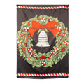 Christmas Bell and Wreath Suede House Flag