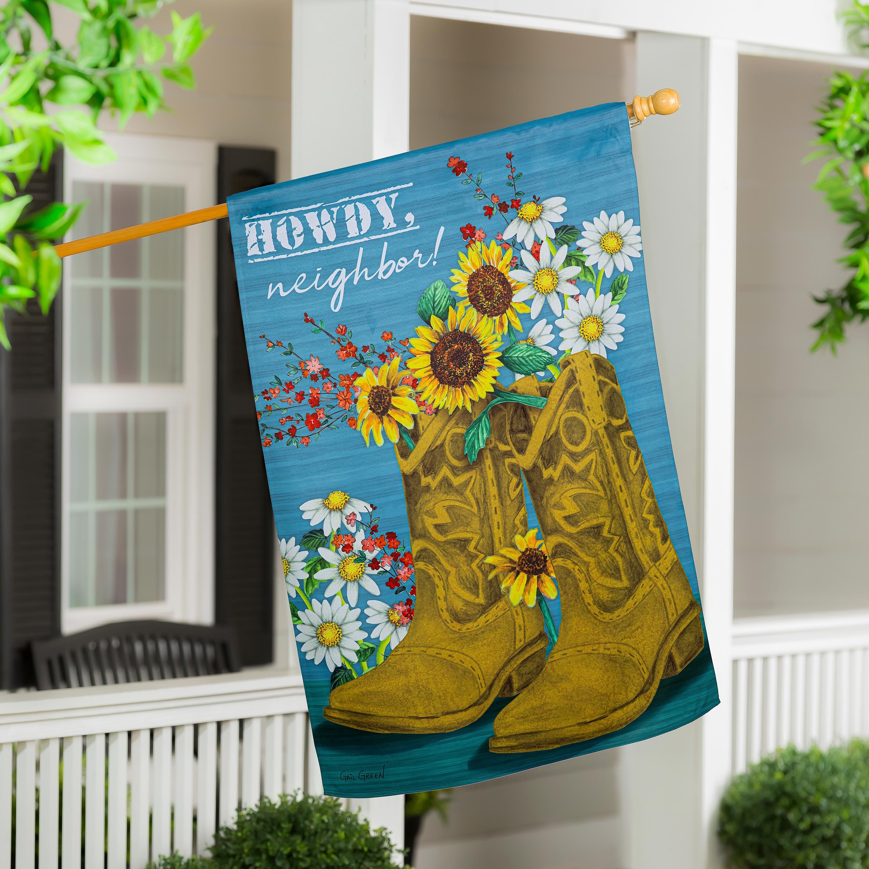 Western Boots Suede House Flag