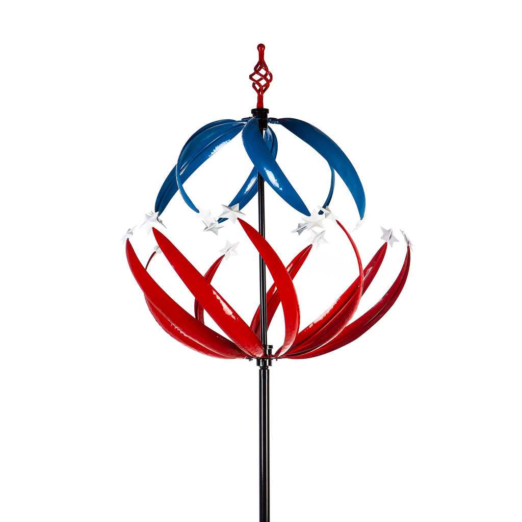 85"H Wind Spinner, Patriotic Stars