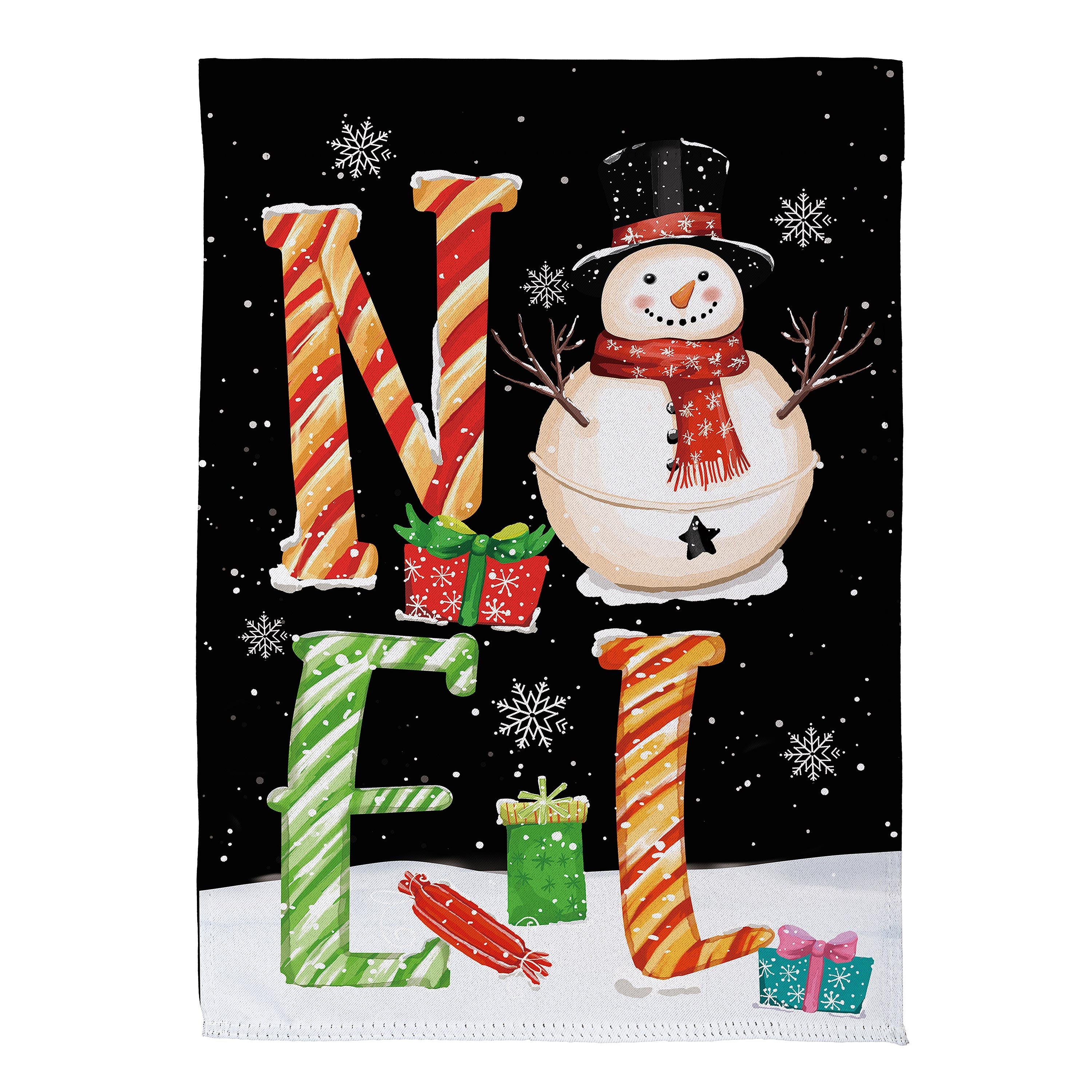 Noel Snowman Suede House Flag