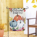 Welcome Harvest Suede Garden Flag