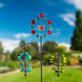 Metal Wind Spinner, Colorful Dynamic Helix, 75"H