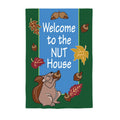 Welcome to the Nut House Applique Garden Flag