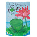 Welcome to my Pad Suede Garden Flag