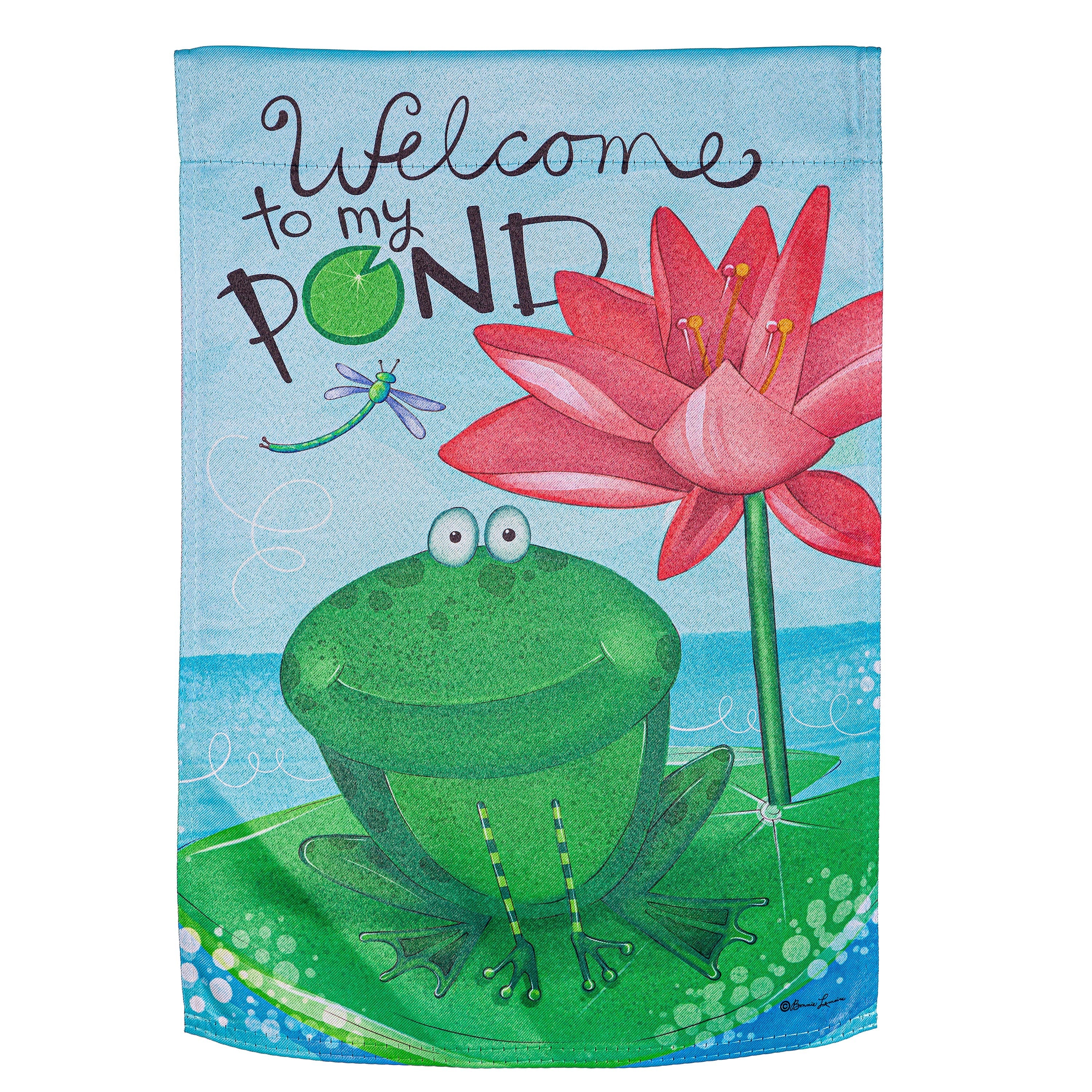 Welcome to my Pad Suede Garden Flag