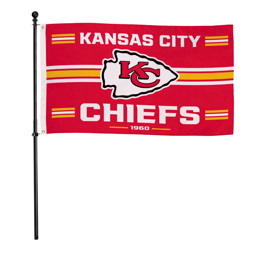Kansas City Chiefs Single Sided Estate Flag with 2 Grommets, 3'x5'