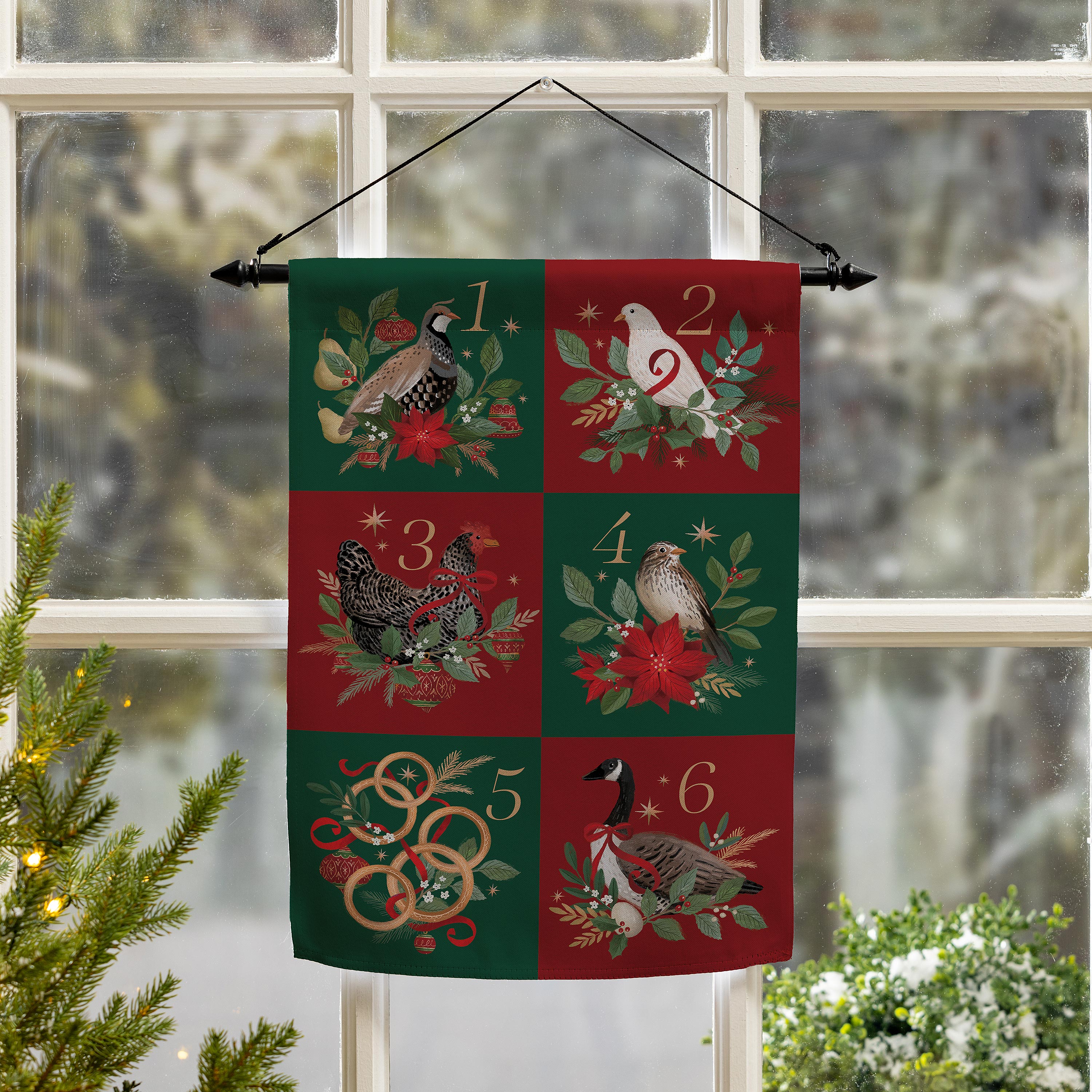 12 Days of Christmas Suede Garden Flag