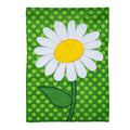 White Daisy Basic Applique Garden Flag