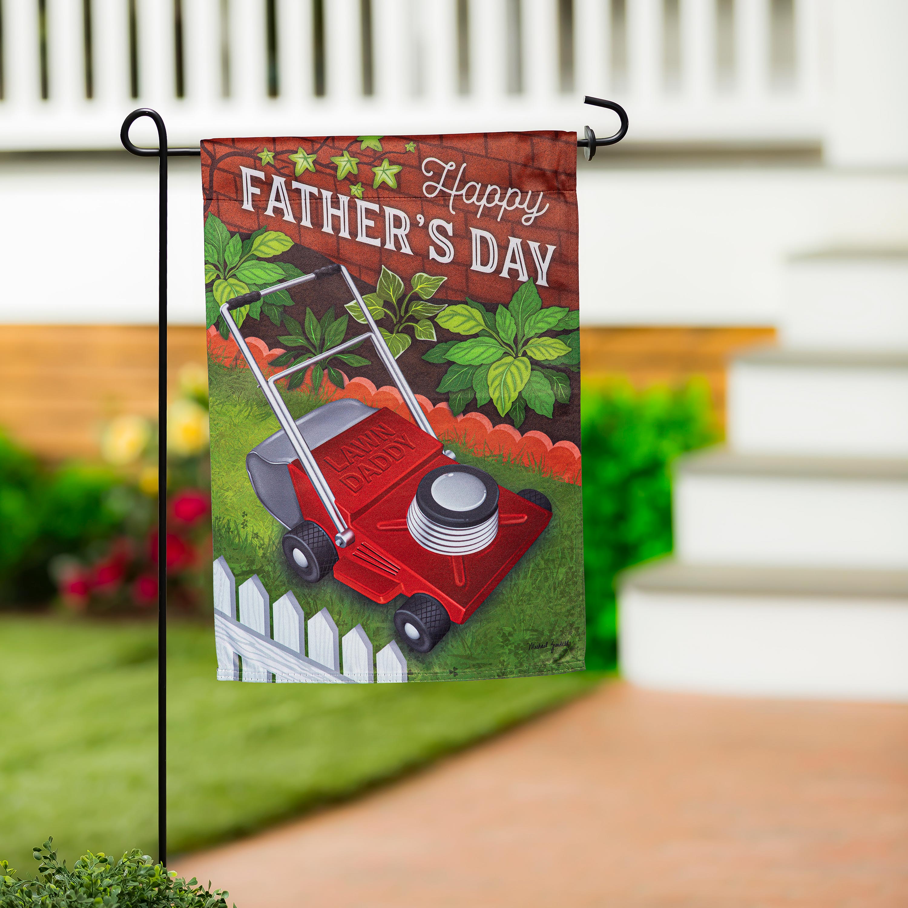 Happy Father's Day Suede Garden Flag