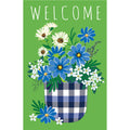 Plaid Flower Pot Garden Applique Flag