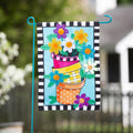 Stacked Spring Flower Pots Garden Applique Flag
