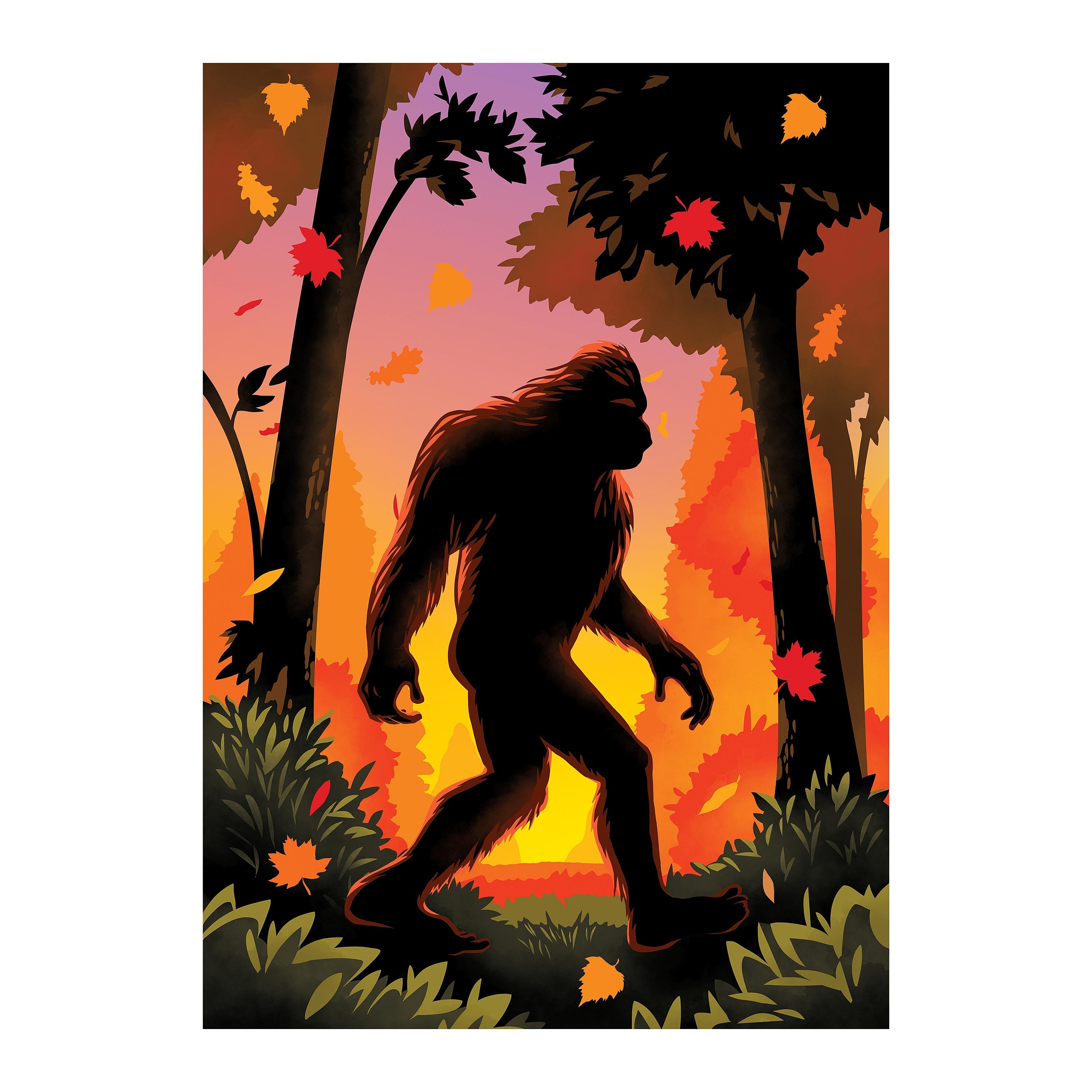 Bigfoot Fall Suede House Flag