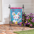 Bowtie Bunny Suede Garden Flag