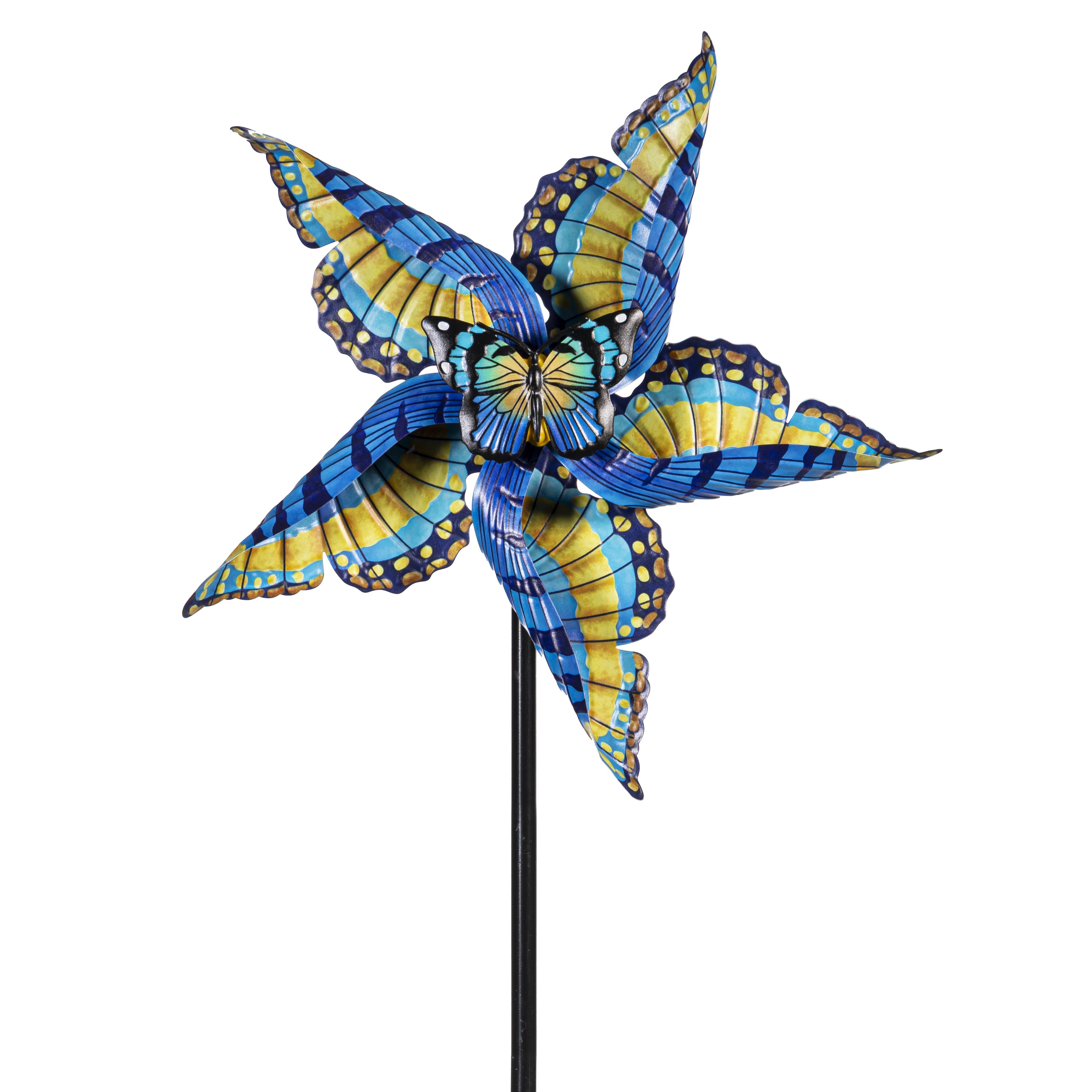 Swallowtail Butterfly Metal Wind Spinner 48"H