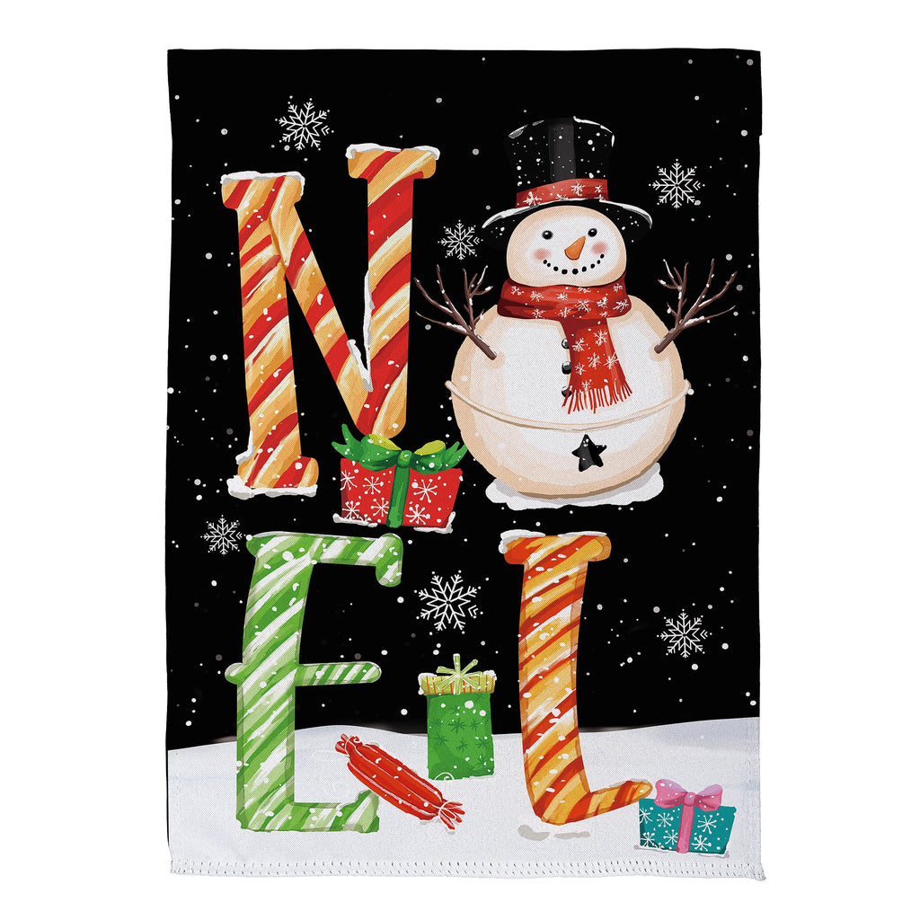 Noel Snowman Suede Garden Flag